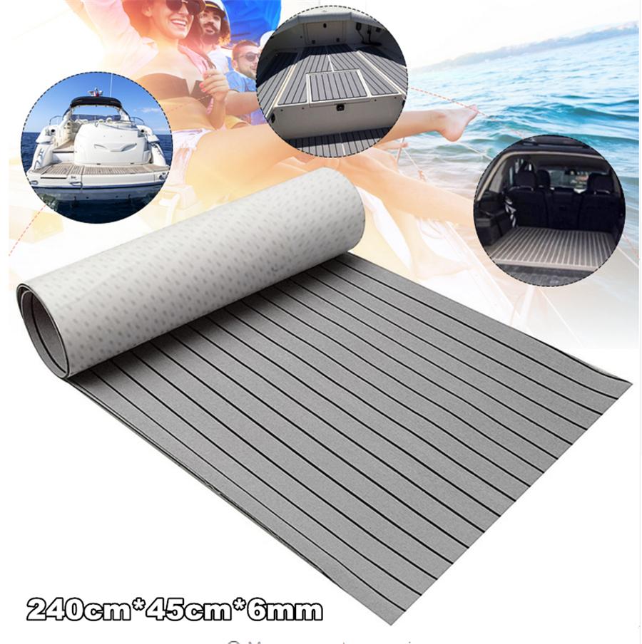Universal 17.7"X94.5"EVA Foam Teak Sheet Marine Flooring Yacht Boat Car Truck RV Decking Self-Adhesive Pad Thickness 0.24" Non Absorption