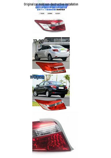 Compatible Tail Light Assembly for Toyota Vios (2014-2018) - Rear Main/Housing Light