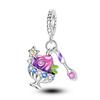 Copper Fashion Colorful Charm Beads Blue Love Celtic Knot Dangle Fit Original Fashion Bracelet Necklace Diy Jewelry