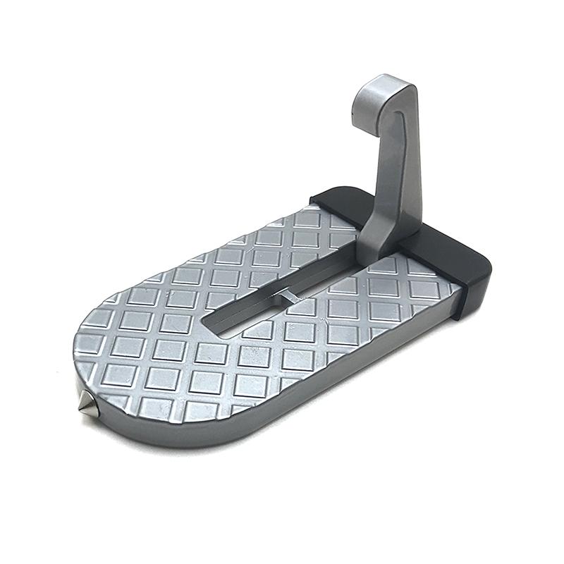 

Автомобільні педалі для дверей, сходинки, легкий доступ до даху, підтримує обидві ноги, складна стійка для даху автомобіля, сходинка, скло вимикач, запобіжний молоток, гачок для педалі срібний