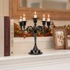9.84x10.63in Dual-use Tabletop Candlestick Black Dinner Decor Candle Stand  Living Room Display