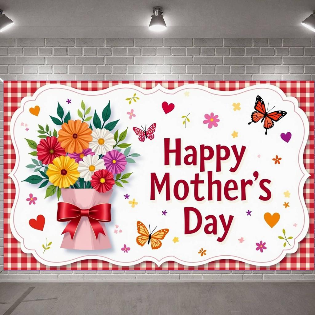 Mother's Day Backdrop Floral Design Feliz Día De Las Madres Banner Love Mom Background Romantic  Mom Tribute Display