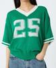 Andy Other Oversized V-Neck Short Sleeve Knit Green