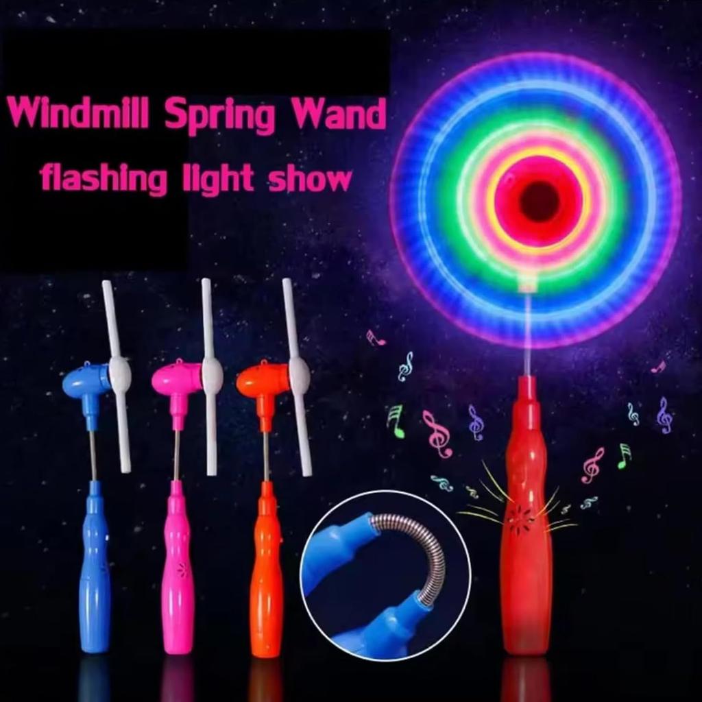 Electric Led Music Bar Colorful Shining Music Sticks Electric Rotary Handheld Light Up Windmill Fan Random Color No Batteries