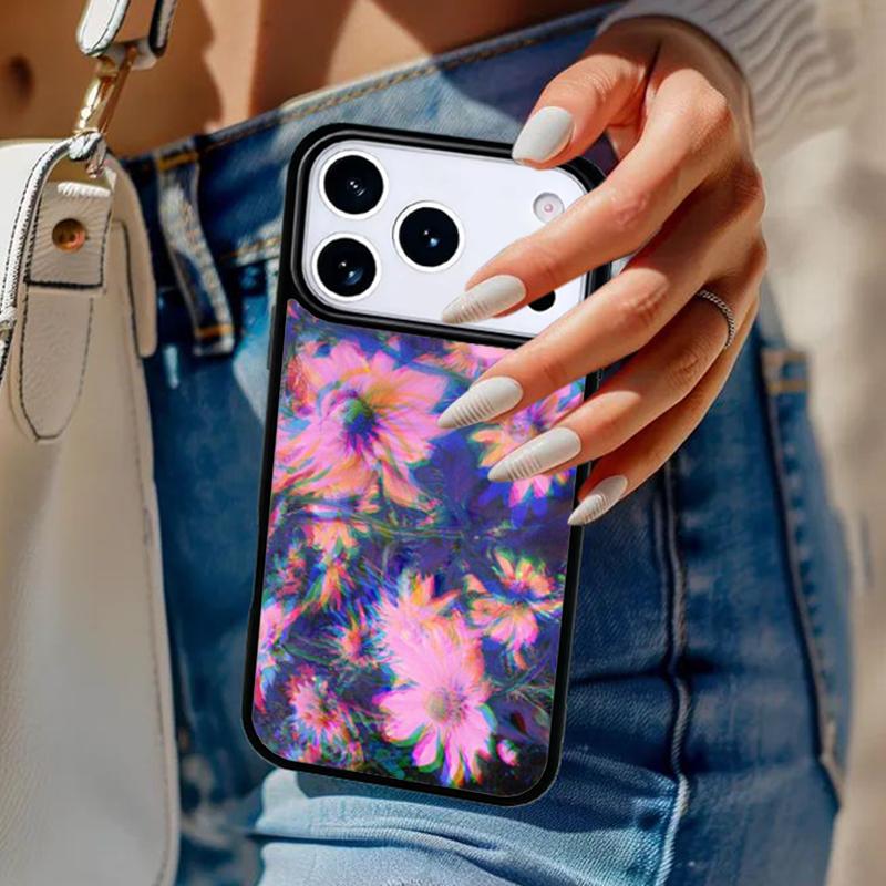 Trippy Psychedelic flowers Phone Case For iPhone 17 Air 14 15 13 12 Max Cover For Apple 16e 11 Pro Max Plus Coque