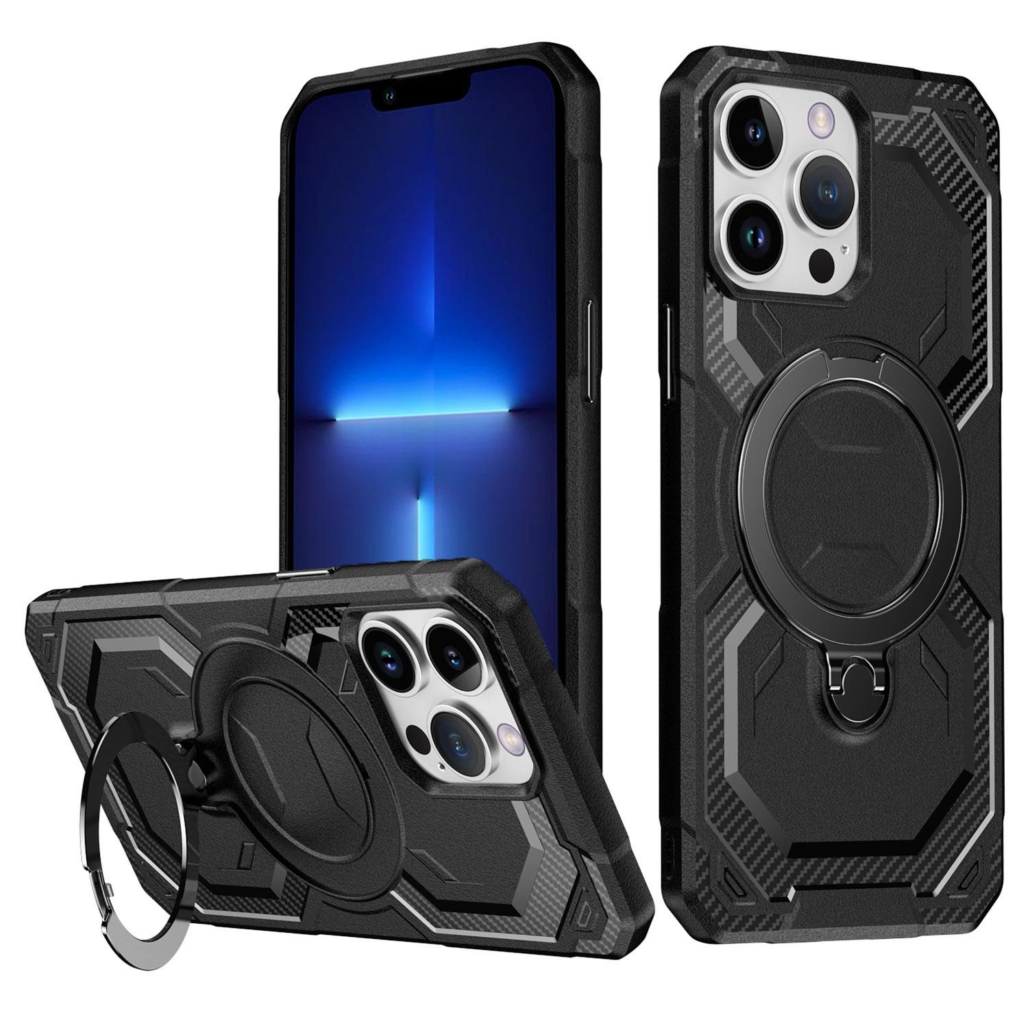 

Чехол для iPhone 13 Pro, совместимый с MagSafe, подставка, TPU+PC чехол для телефона Black