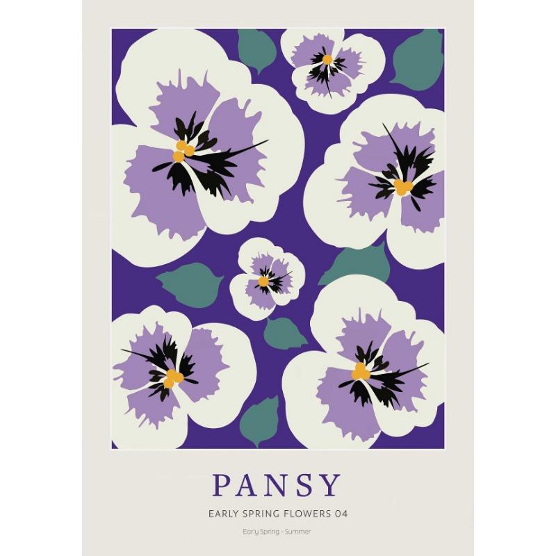 

Colourful Botanical Spring Flowers Posters and Prints Canvas Printing Modern Wall Art Picture for Living Room Home Decoration 21cm×30cm NoFrame