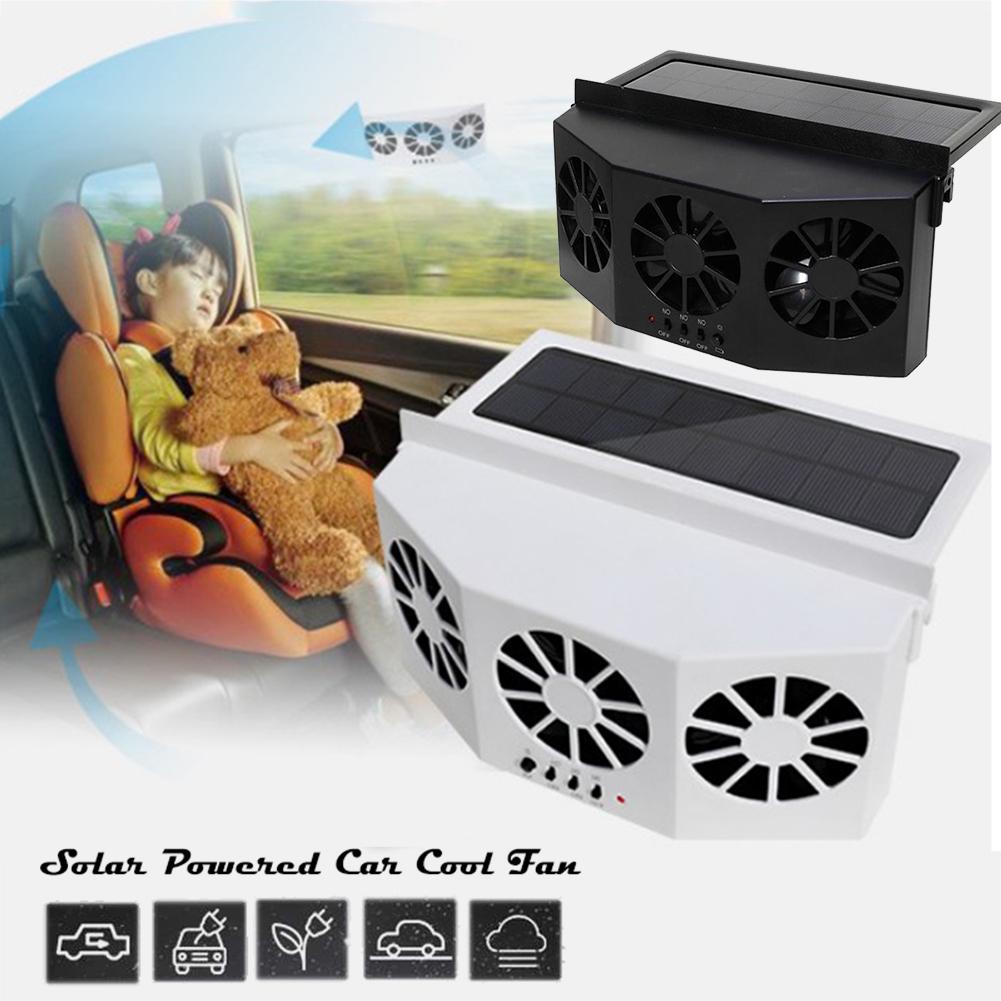 Buy Solar Powered Car Cool Fan Cooler Air Vent Radiator at affordable