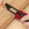 Black Precision Pocket Ruler Aluminum Alloy Adjustable Sliding Marking Gauge Woodworking Metric Layout Measuring Tool