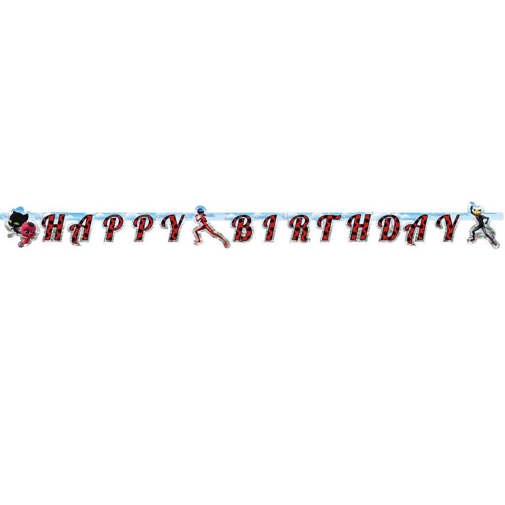 Baner Girlanda Miraculum Biedronka Urodziny 180Cm