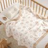 110x110cm High Density Pure Cotton Six-Layer Gauze Baby Bath Towel and Toddler Blanket