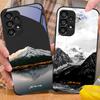 Dark Forest White For Samsung Galaxy S 8 9 10 20 Plus 21 FE 22 23 24 Ultra S7 Edge Black Tempered Glass Phone Case Hard Shell