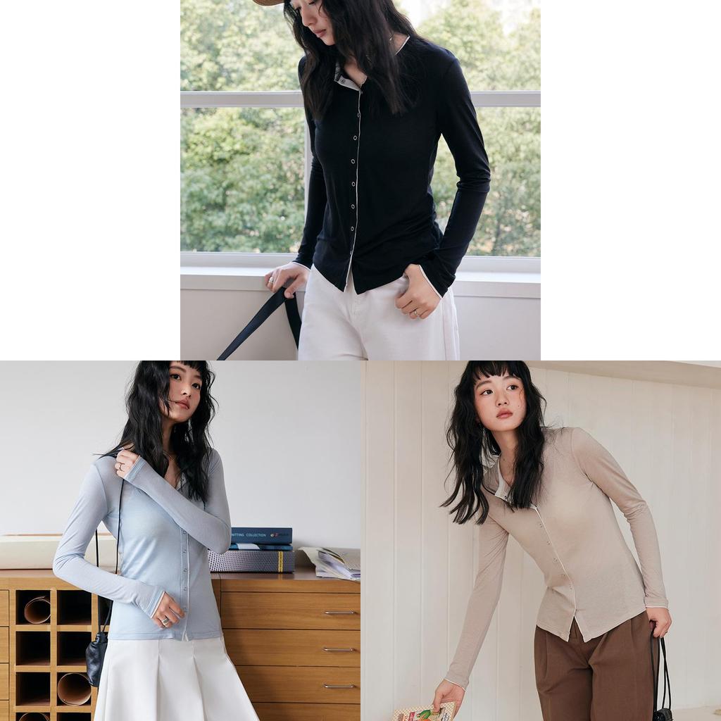 Solid Color Knit Cardigan For Women With Button Closure For Spring Casual Wear