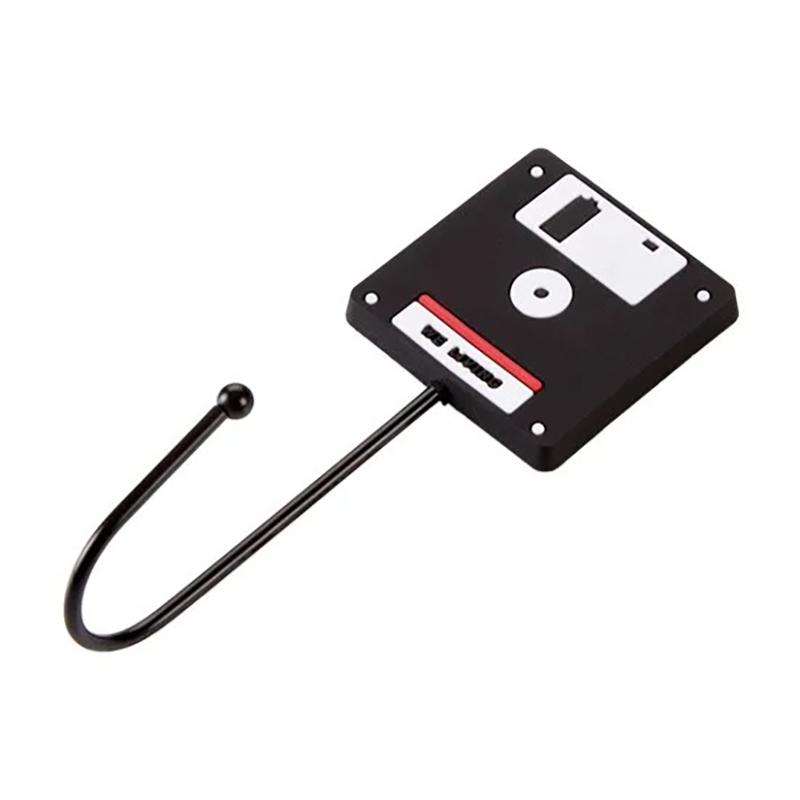 Retro Records Magnetic Tape Wall Hook Hanger kitchen doors back hooks Storage Shelf Dishcloth Rack Towel Holder Home Decor