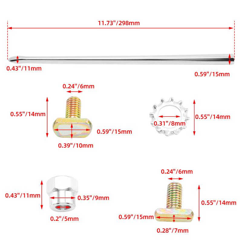 Chrome Motorcycle Front Fender Mudguard Spear Trim Kits For Harley Touring Road King Electra Glide1982-2023 Softail 1986-2017