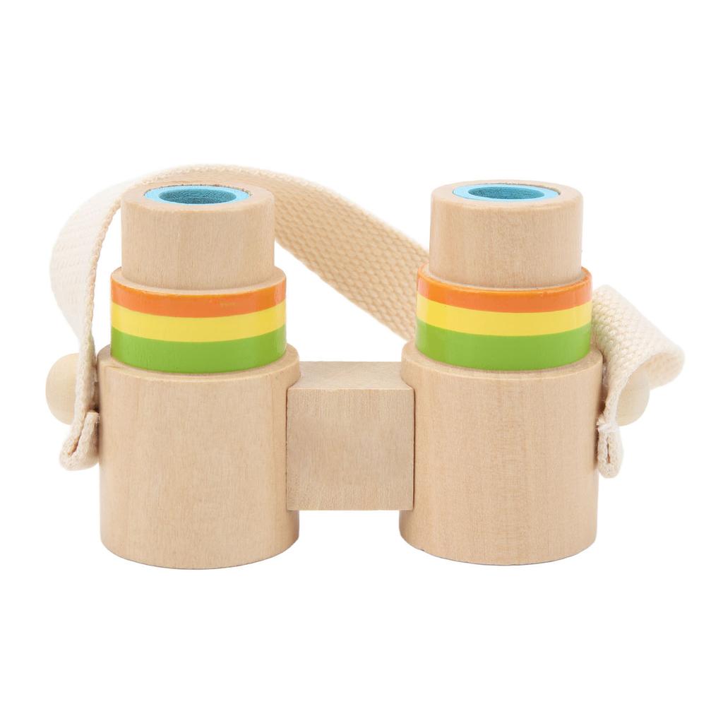 Kinder Holzfernglas Klare Linse Trageschlaufe Tragbares Fernglas Teleskop für den Außenbereich