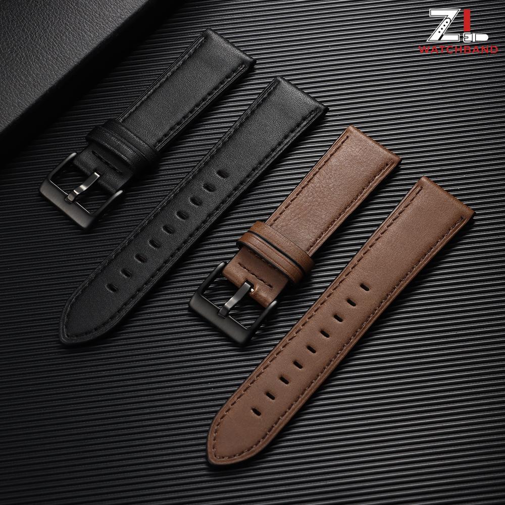 22mm Leather Watch Straps for Samsung Business Bracelet for Huawei Watch GT6/GT5 Smartwatches Wristband Universal Soft Wristband