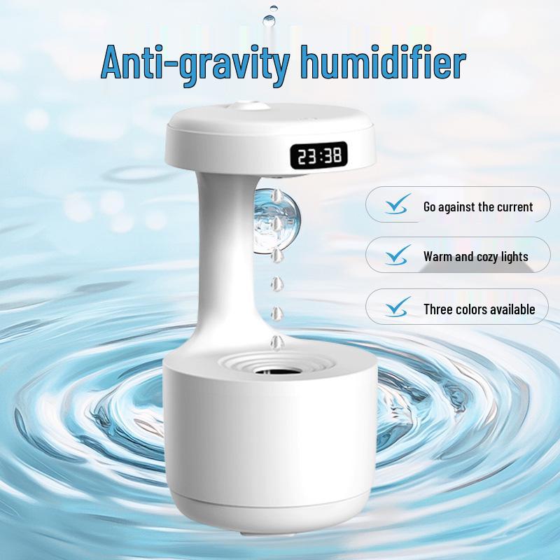 Umidificator Silențios Anti-Gravitațional cu Picături de Apă pentru Decor Acasă și Birou
