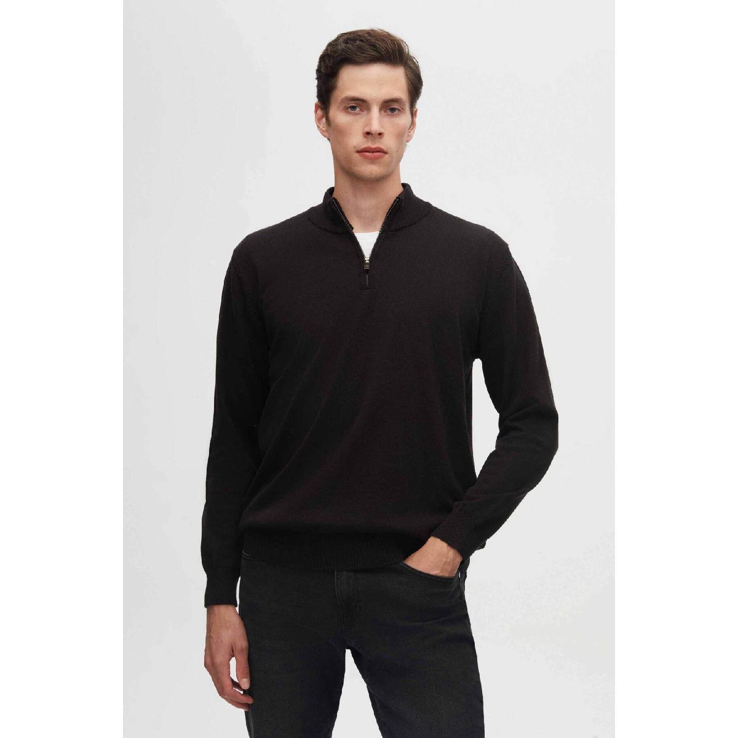 

Ds Damat Slim Fit Black Half Zipper Knitwear Sweater M чёрный