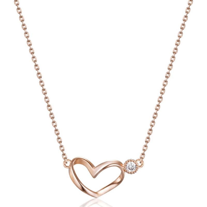 ELLE Jewelry Heart Stone Point Necklace ELBRNN236