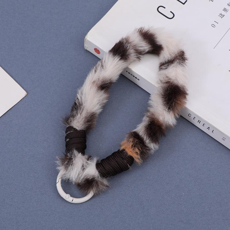 Plush Phone Lanyard Short Multi-Colored Wrist Rope Creative Keychain To Prevent Rope Loss Phone Case Lanyard