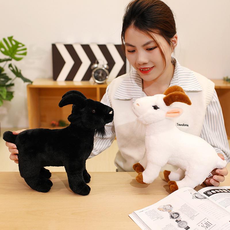 Simulation Goat Doll Plush Toy White Little Sheep Doll Children Soothing Rag Doll Birthday Gift