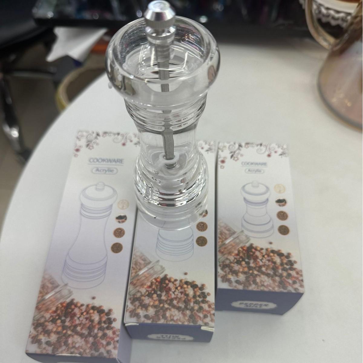 Акриловая ручная перечница - Бутылочка для приправ Соль и Перец для BBQ