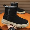 Fashion New Winter Men's Snow Boots Thicken Keep Warm Plush Waterproof Non-Slip Zipper Casual Men Ankle Boots Size 38-44