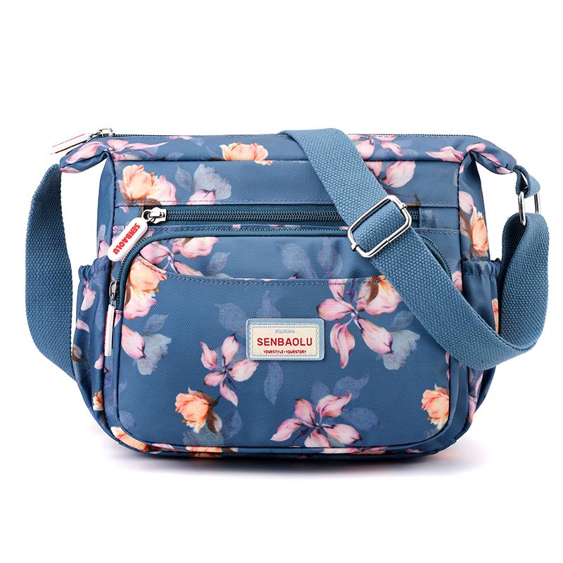 Women's Nylon Bag Printed Bag Small Bag Shoulder Crossbody Bag Middle-Aged Mother's Bag