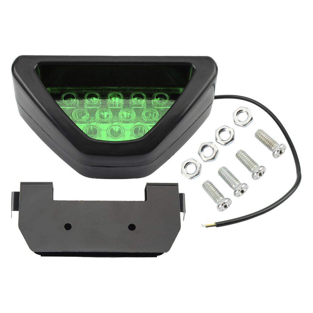 Motorcycle Car Tail Light 12 LED Triangular Brake Light Flash Warning Light Reverse Safety Parking Strobe Modified Accessories