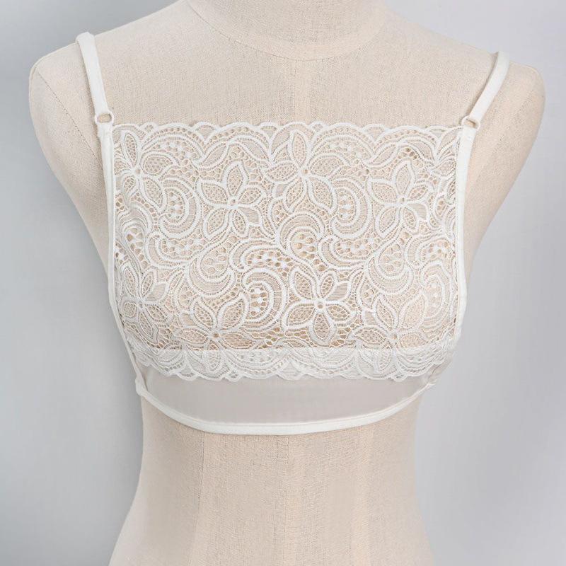 

Anti-Light Tube Top Artifact, жіночий чотирисезонний штучний комір, жіночий універсальний штучний комір, суцільна мереживна основа, сексуальна всередині One size