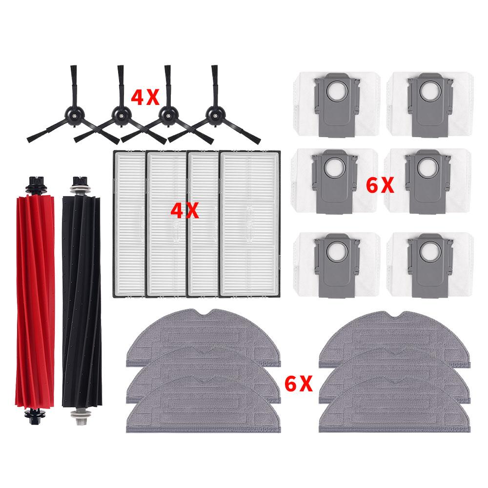 Spare Parts Kit For Roborock S8 S8 Pro Ultra S8+ Vacuum Cleaner HEPA Filter Main Roller Brush Side Brush Mop Cloths Replacement