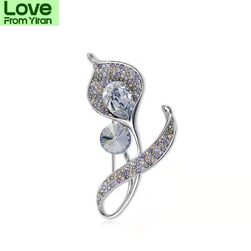 Female Flower Exquisite Brooch High Luxury Temperament Suit Trendy Sex Pin Jewelry