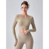 Mitaogirl Kendall Wear Sports Tops Women's Beauty Back Long Sleeve Yoga Wear Pilates Elegant Workout Top Tops