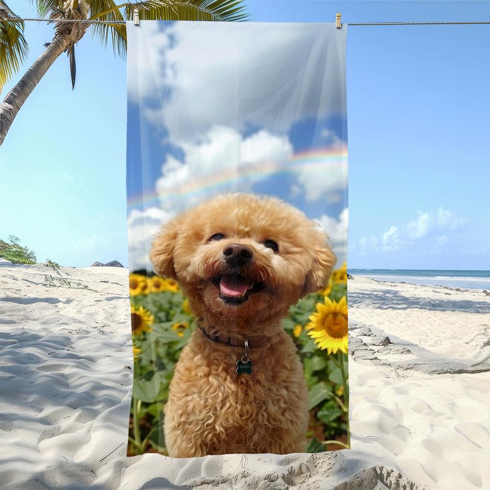 Cute Dog-Print Beach Towels: Dry Off in Style with Our Adorable Designs! Suitable for towels, bath towels, beach towels