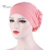 Women Small Solid Color Soft Knotted Night Sleep Beanie Bonnet Chemo Hat Cover