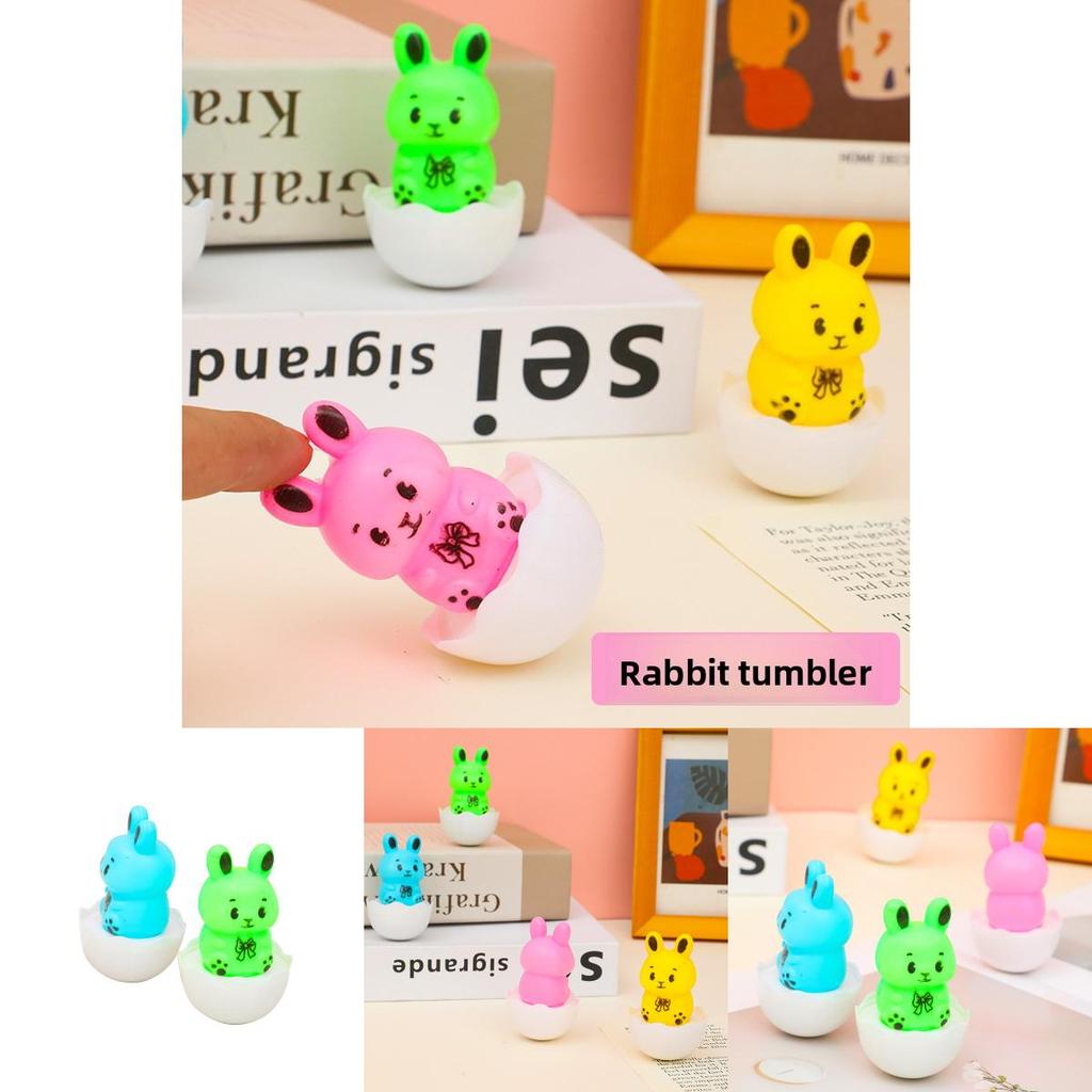 Rabbit Tumbler Toy For Kids With Plastic Resin Material And Educational Benefits
