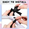 2 Pack Bow Headphone Accessories Coquette Headset Decoration 3D Cute Headphone Charms Attachment Girl Gaming Accessories Black Christmas Gamer Gift