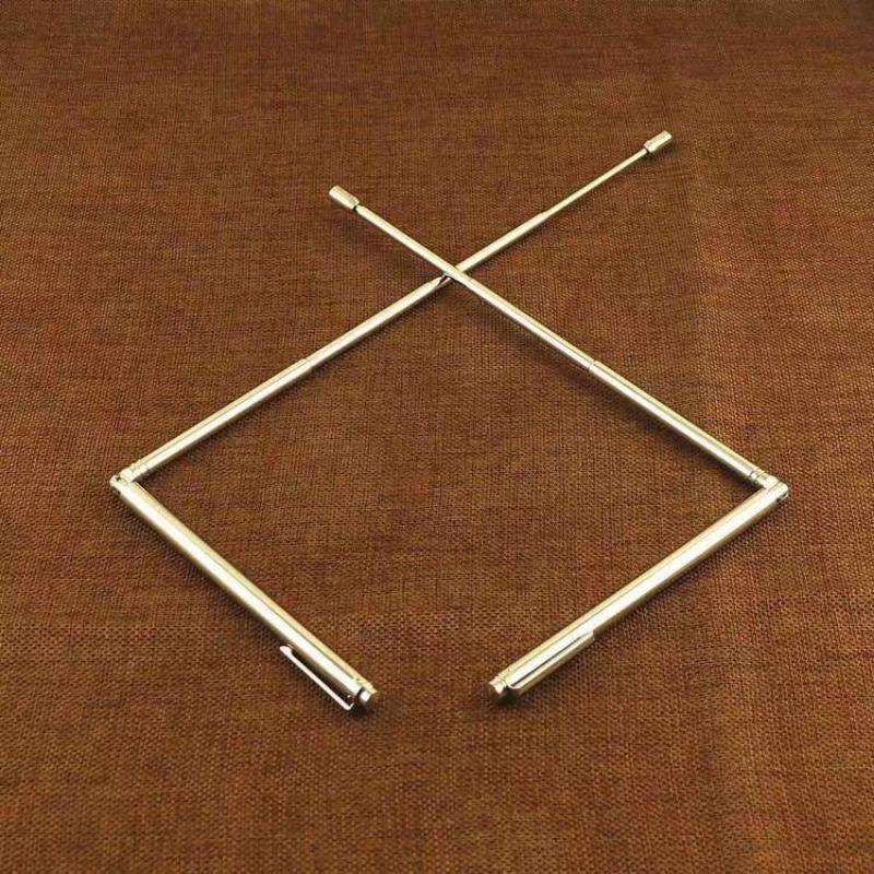 Wünschelruten aus Messing mit sanfter Bewegung zum Aufspüren der spirituellen Energie Chi, zur Geisterjagd, zum Wahrsagen im Wasser, zum Finden von Gold und zum Auffinden verlorener Gegenstände