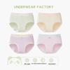 Barnunderkläder för flickor, triangelformade, 100% bomull, antibakteriella - Klämmer inte, Åldrar 10+.