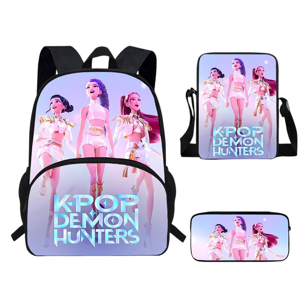 Girls Backpack Primary School Student Backpack Printed Children's Bag Shoulder Bag Pencil Case Three-piece Set