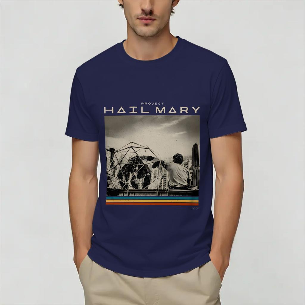 Project Hail Mary Tshirt For Unisex Funny Cotton Tees Round Neck Short Sleeve T Shirts Summer Clothing