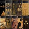Egypt Pharaoh Mural Case for Samsung Galaxy Z Flip 6 Flip 5 4 3 5G Black Cell Phone Cover Samsung Z Flip 5 5G Luxury PC Shell