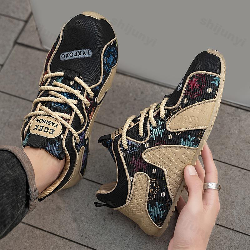 Mens Shoes Casual Sneakers 2025 Spring New Fashion Laced Up Anti-slip Wear-resistant Comfortable Outdoor Sports Shoes Zapatillas