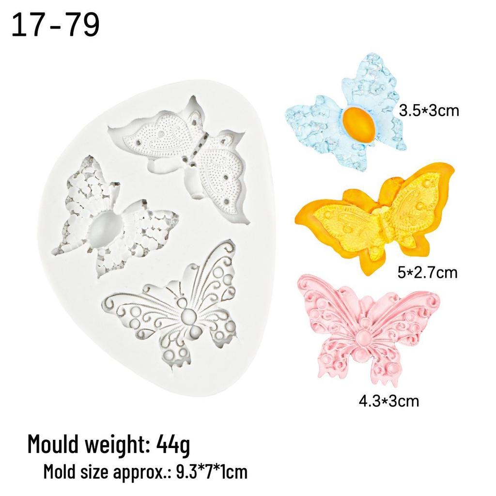 Matriță Silicone Fluture cu Trei Legături pentru Fondant, Ciocolată, Epoxid și Artizanat din Lut