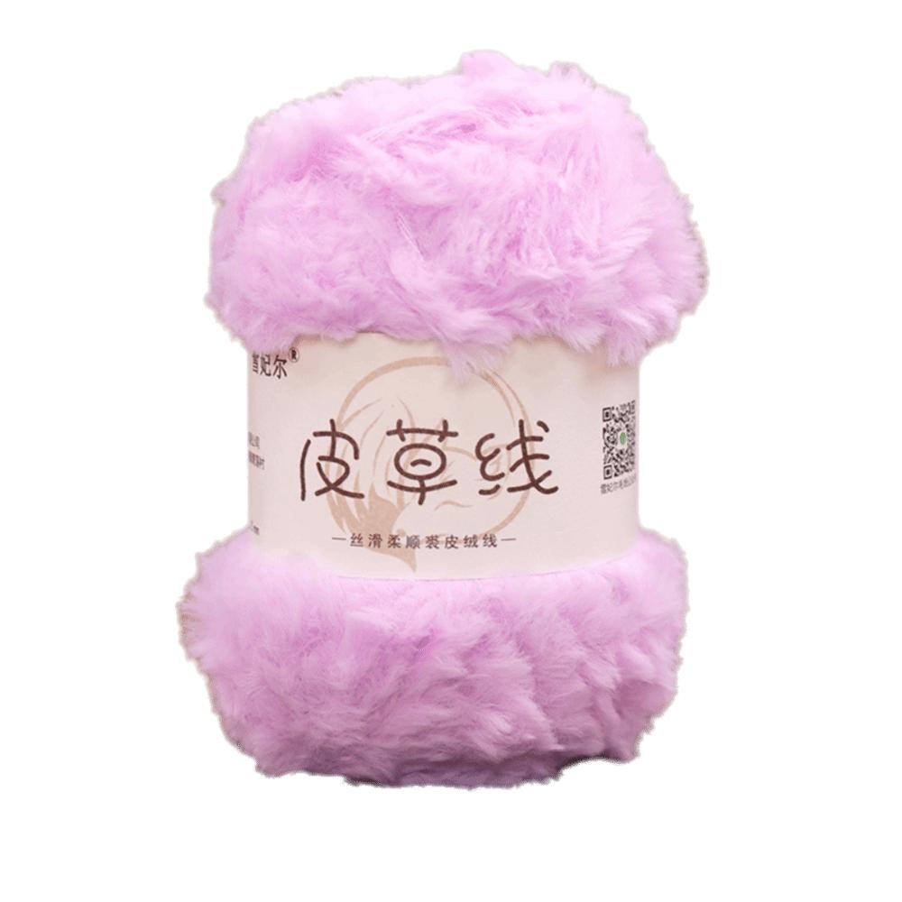Long Plush Faux Fur Yarn Thickness Knitting Yarn Thread New Fluffy Mink Yarn  DIY Crocheting Hat