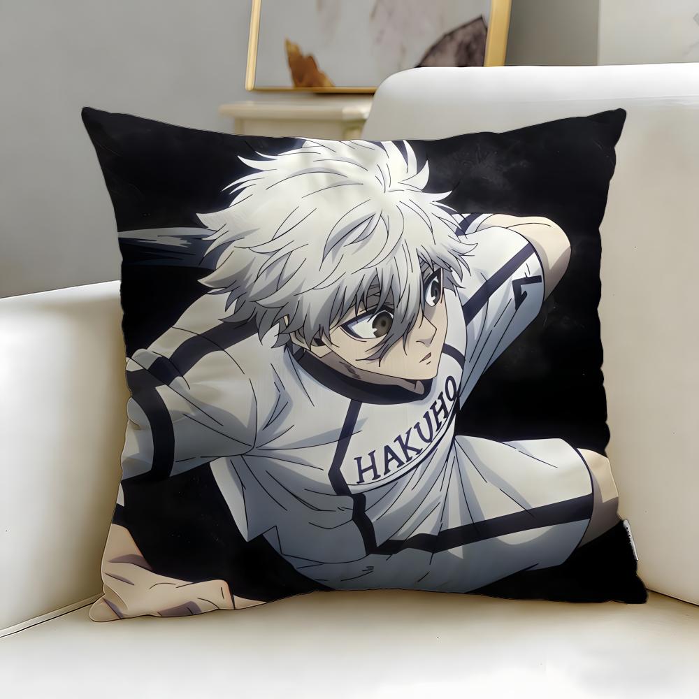 popular anime Blue Lock Cushion Cover Soft & Easy-Wash Pillow Case – Versatile for Couch, Bed, Travel and Office