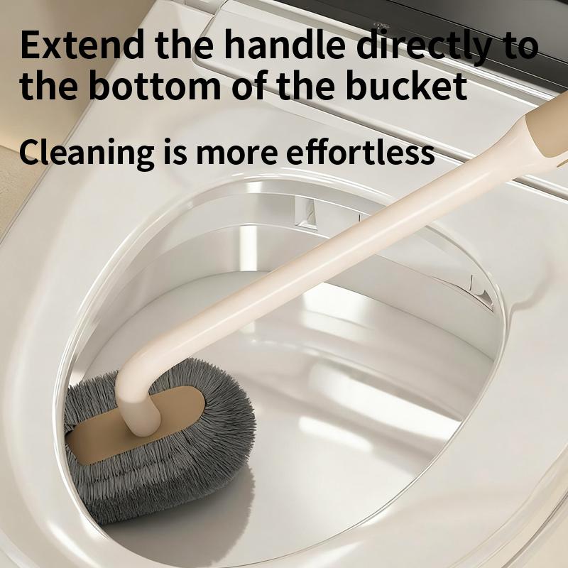Long Handle Soft Bristle Upturned Head Toilet Brush Household Wall-mounted Style No Dead Corners Toilet Squatting Pit Universal