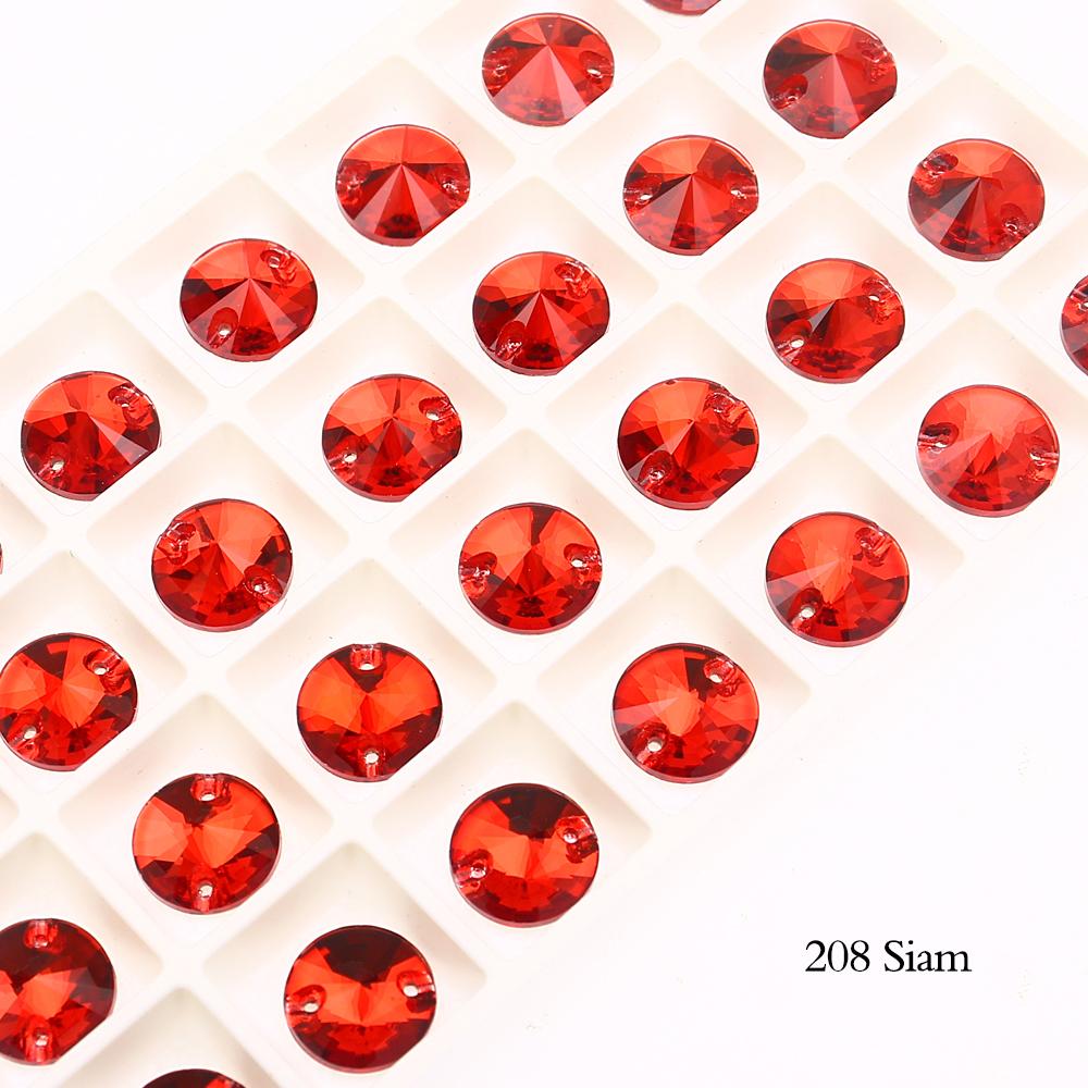 Dongzhou Crystals Rivoli Shaped Flatback Sew On Rhinestones Non Hotfix Crystal Beads Garment Shoes Sewing Accessories