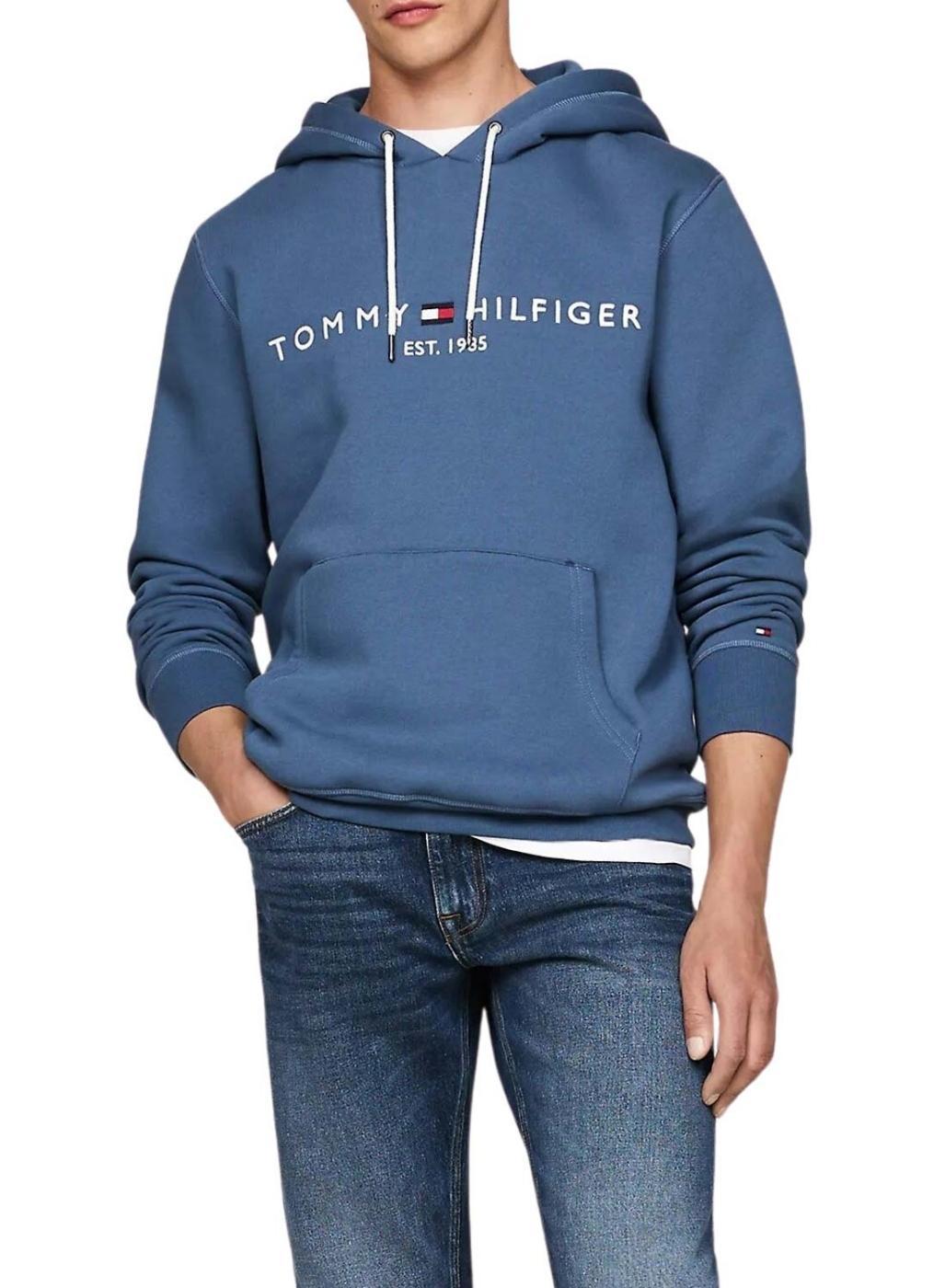 Tommy Hilfiger, Herren, Pullover, Tommy Logo Hoody, Blau, (M) - Bild 6